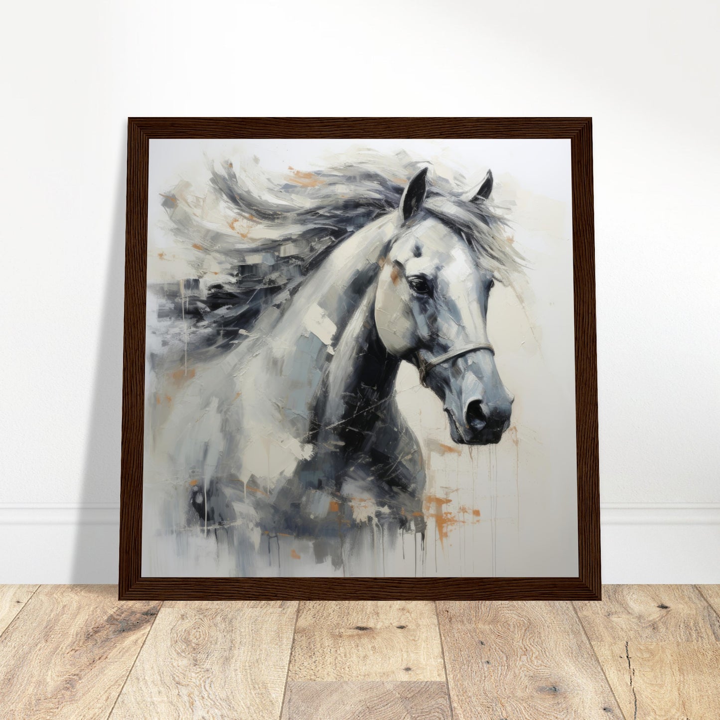 Equine Art Print #37 - Print Room Ltd White frame 50x50 cm / 20x20"