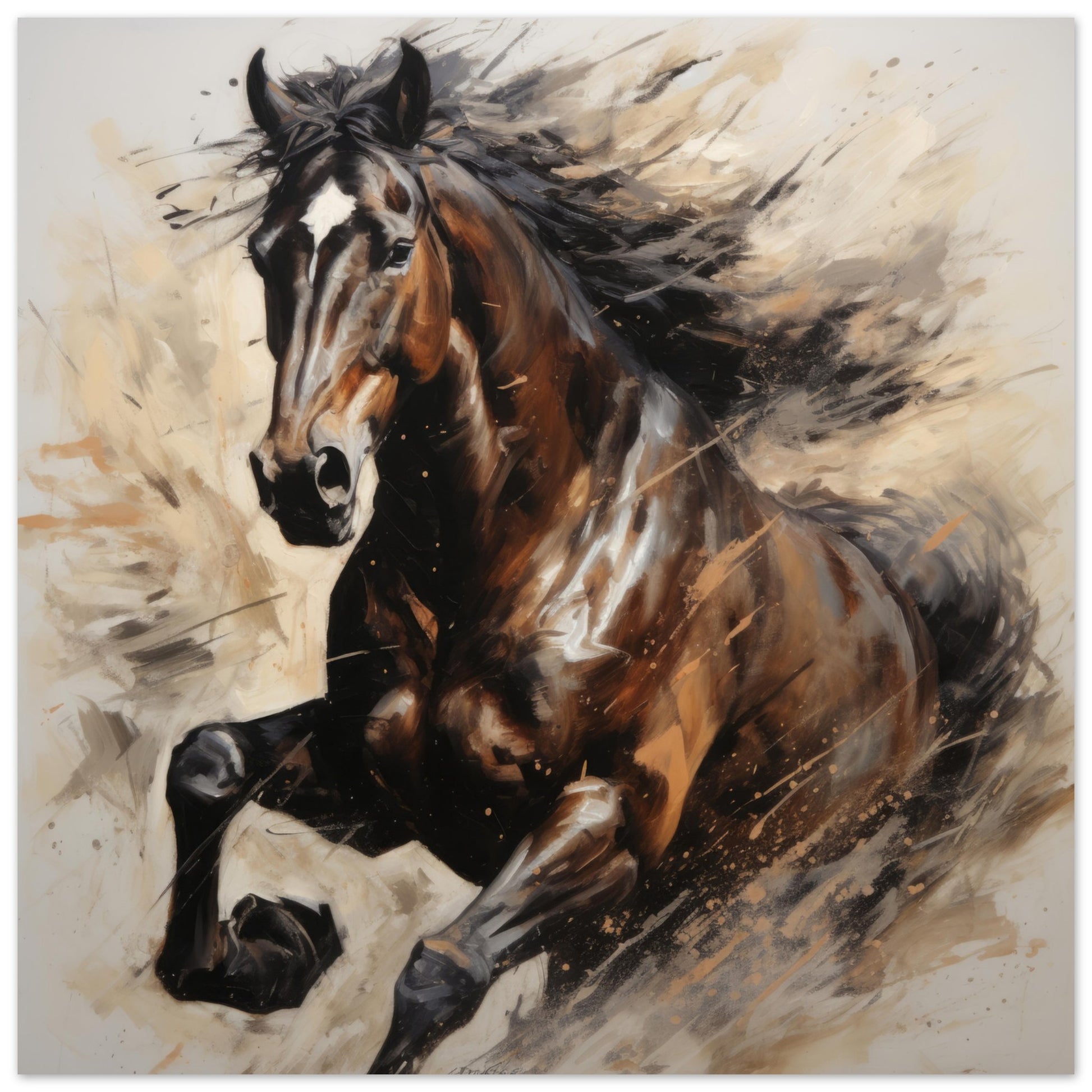 Horse Majesty #28 - Print Room Ltd No Frame Selected 70x70 cm / 28x28"