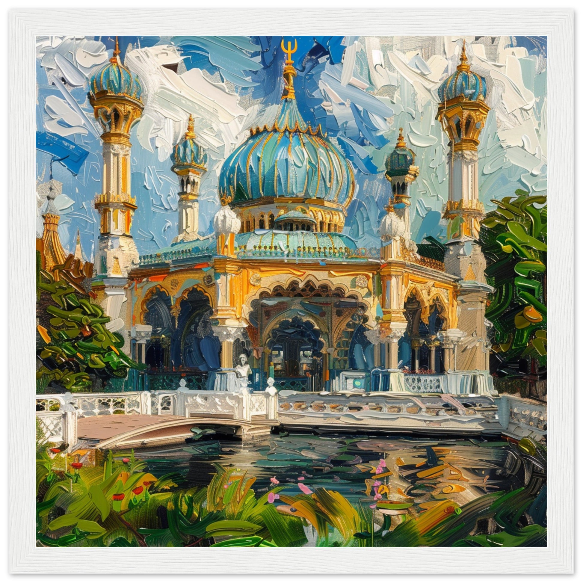 Royal Pavilion Brighton: Architectural Brilliance white framed art print | By Print Room Ltd