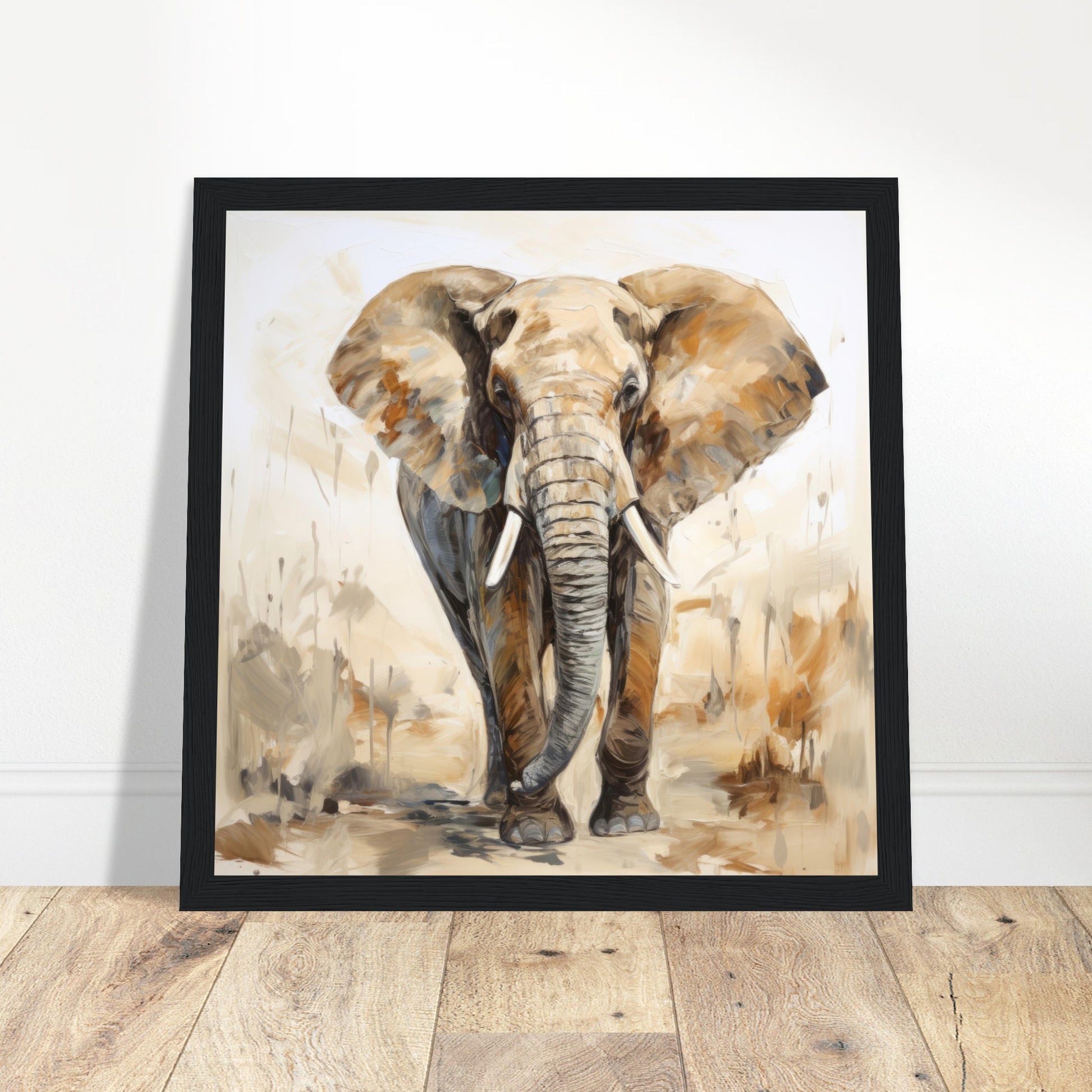 Elephant Art Print - Print Room Ltd Wood frame 50x50 cm / 20x20"