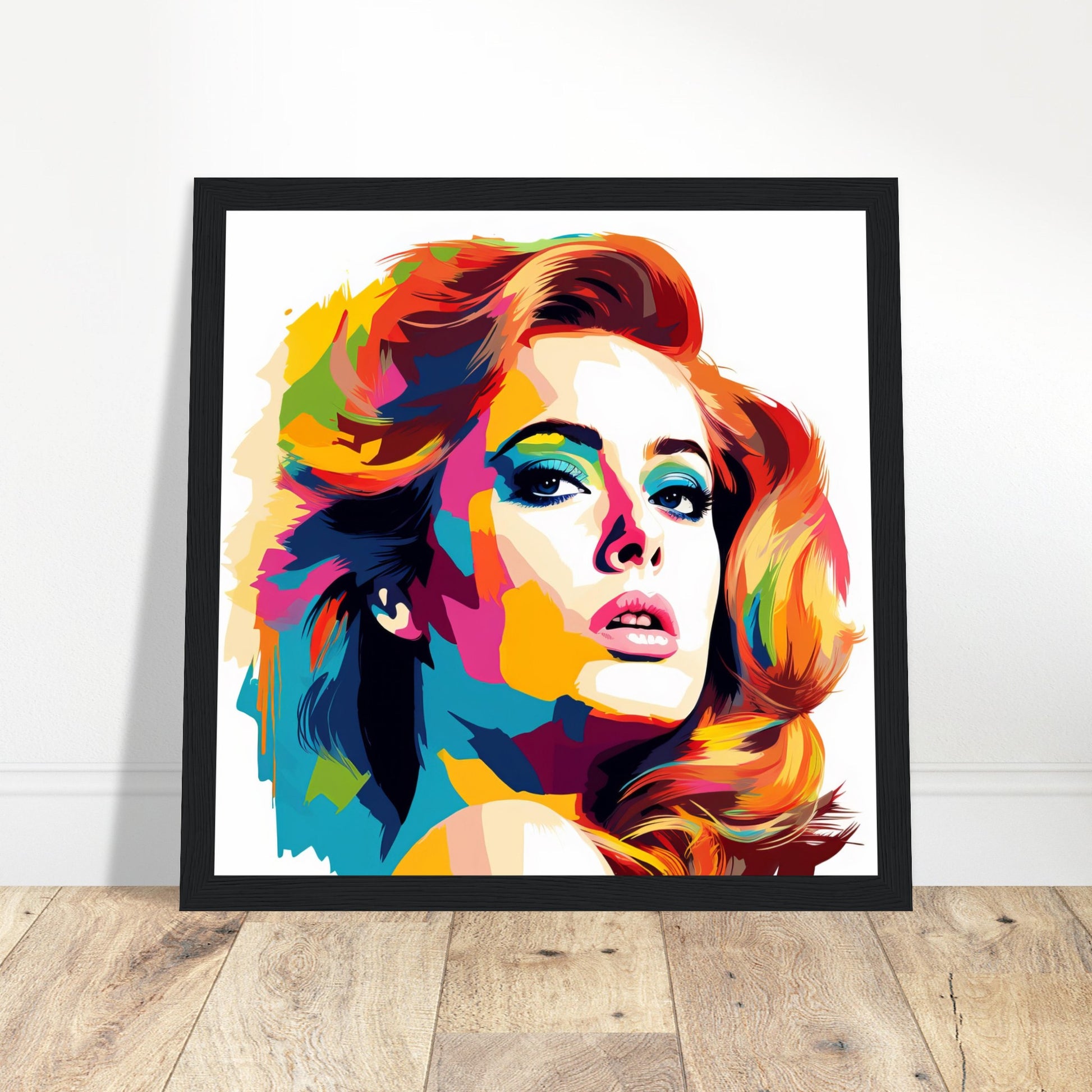 Adele Art Print - Print Room Ltd Dark wood frame 70x70 cm / 28x28"