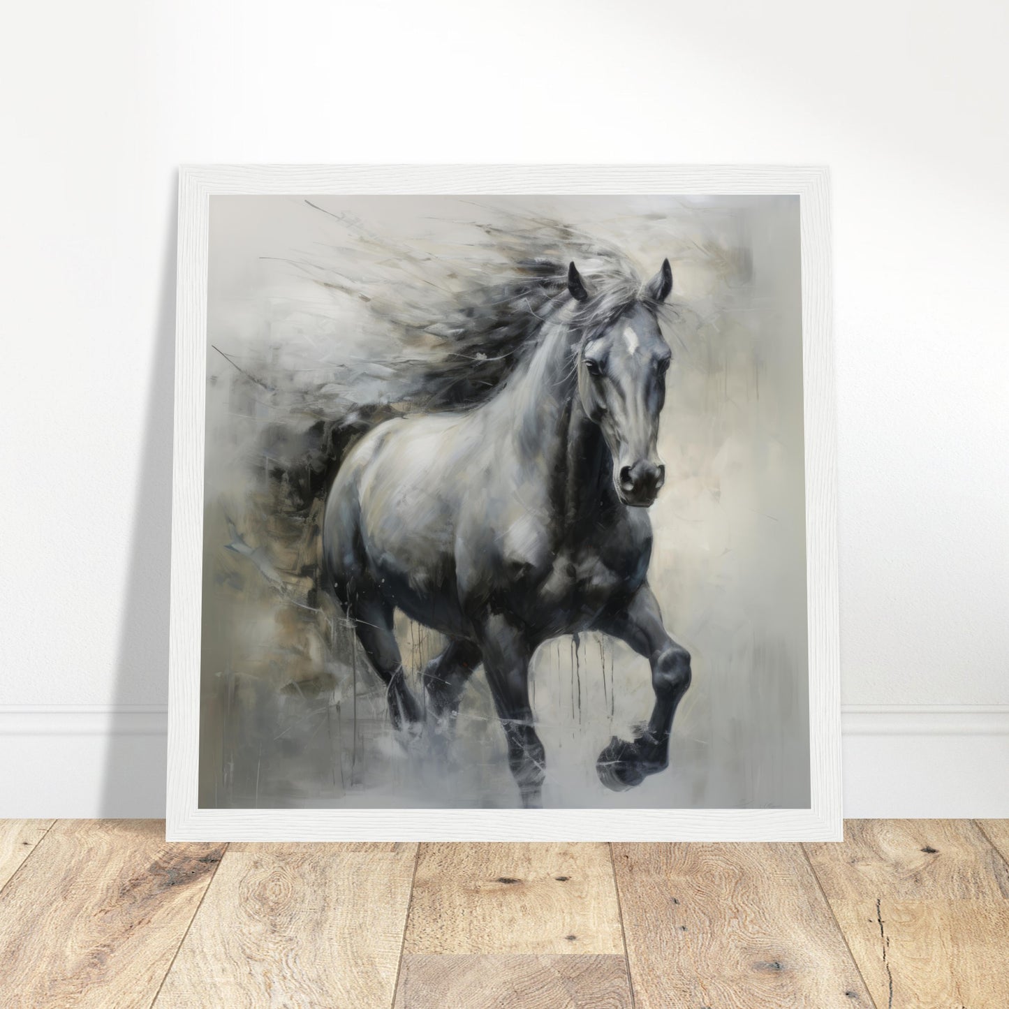 Equine Beauty Print #35 - Print Room Ltd Dark wood frame 70x70 cm / 28x28"