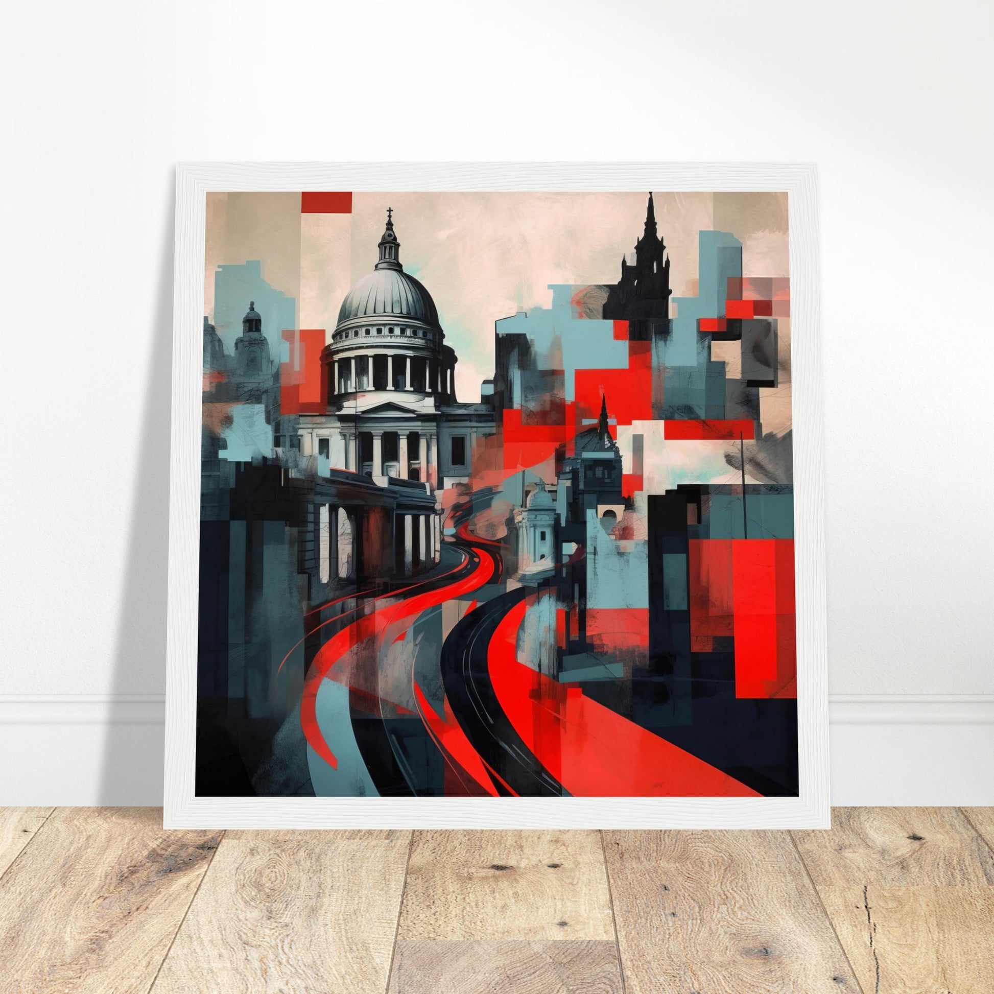 St Paul's Cathedral Artwork - Print Room Ltd Black frame 70x70 cm / 28x28"