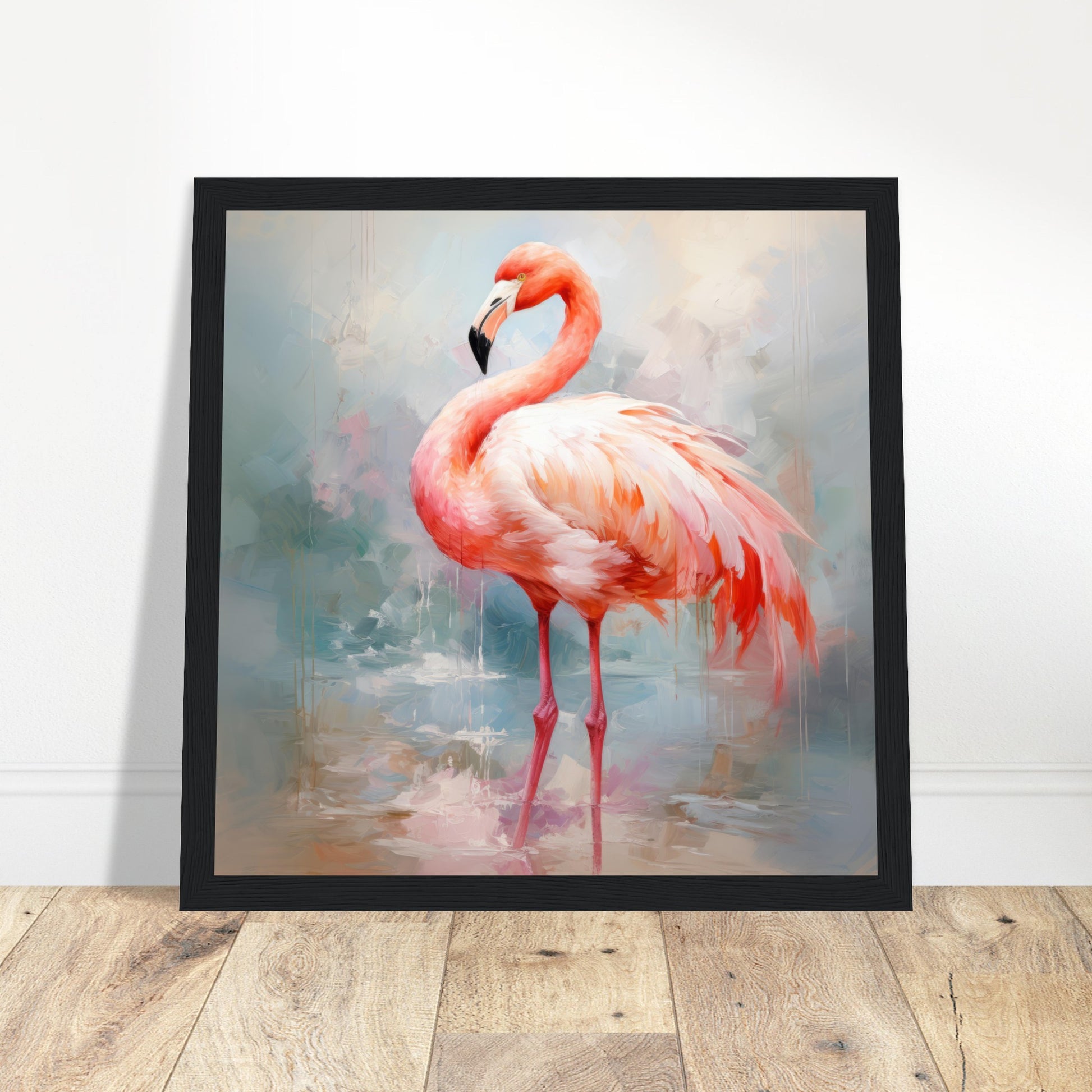 Flamboyant Flamingo Art - Print Room Ltd No Frame Selected 30x30 cm / 12x12"