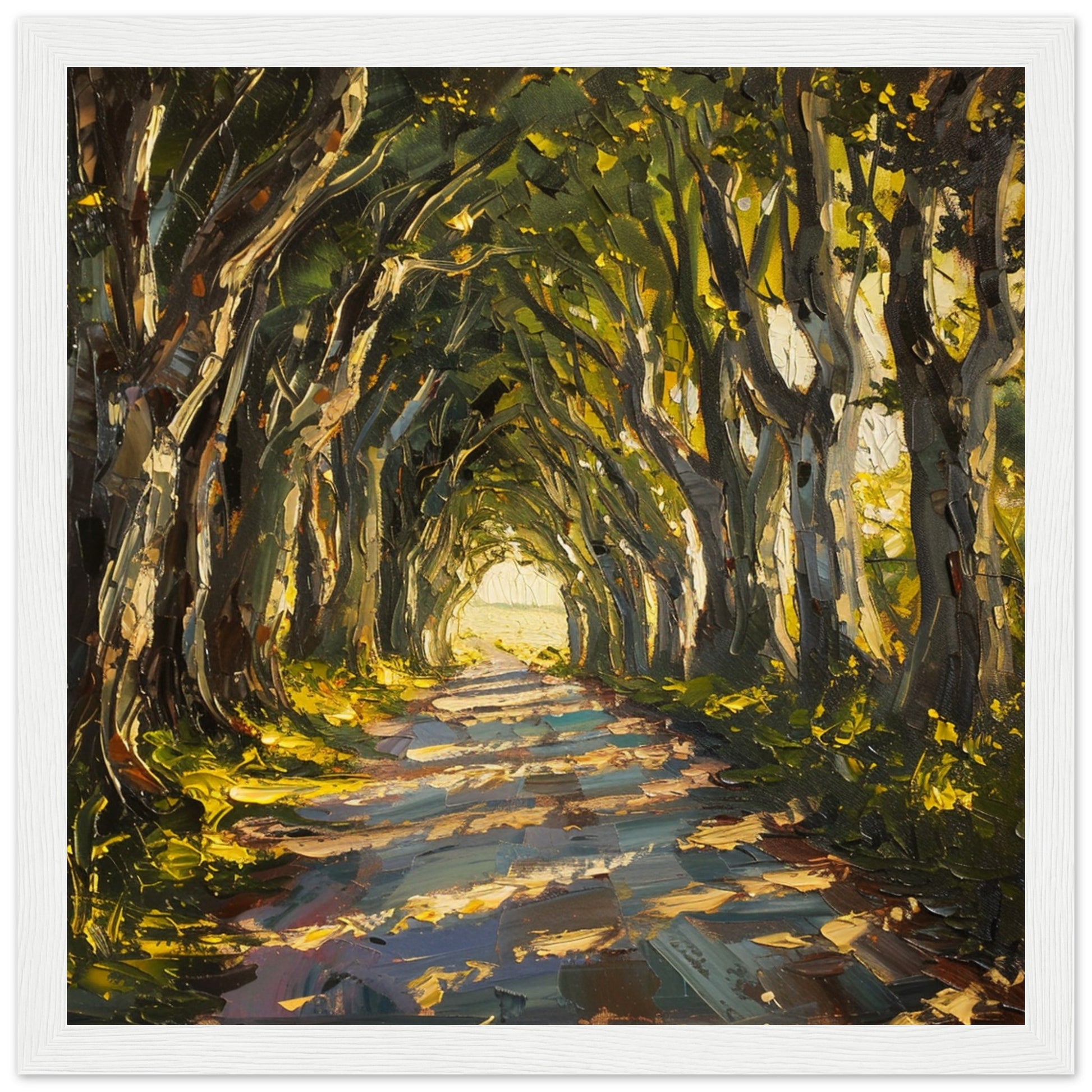 Enchanted Canopy of Dark Hedges white framed art print | By Print Room Ltd