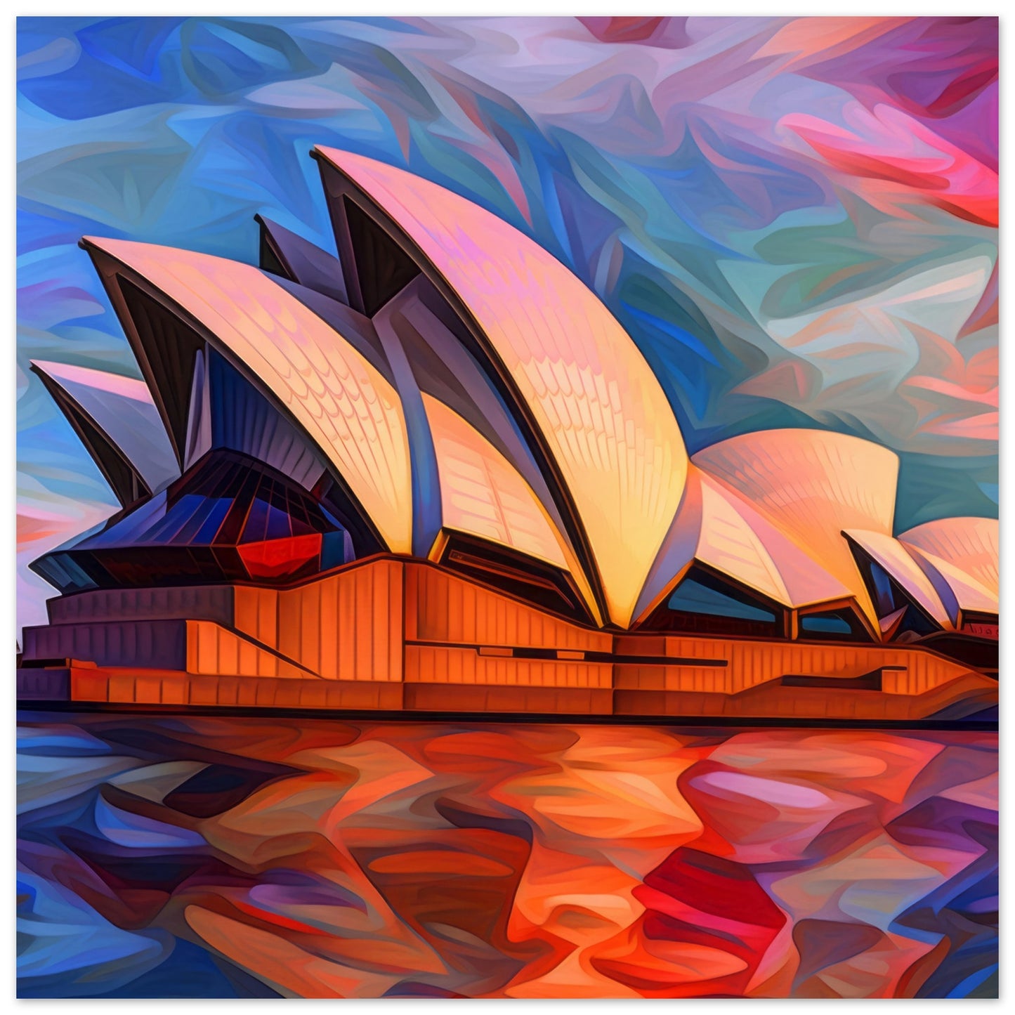 Sydney Opera House Art print - Print Room Ltd No Frame Selected 70x70 cm / 28x28"