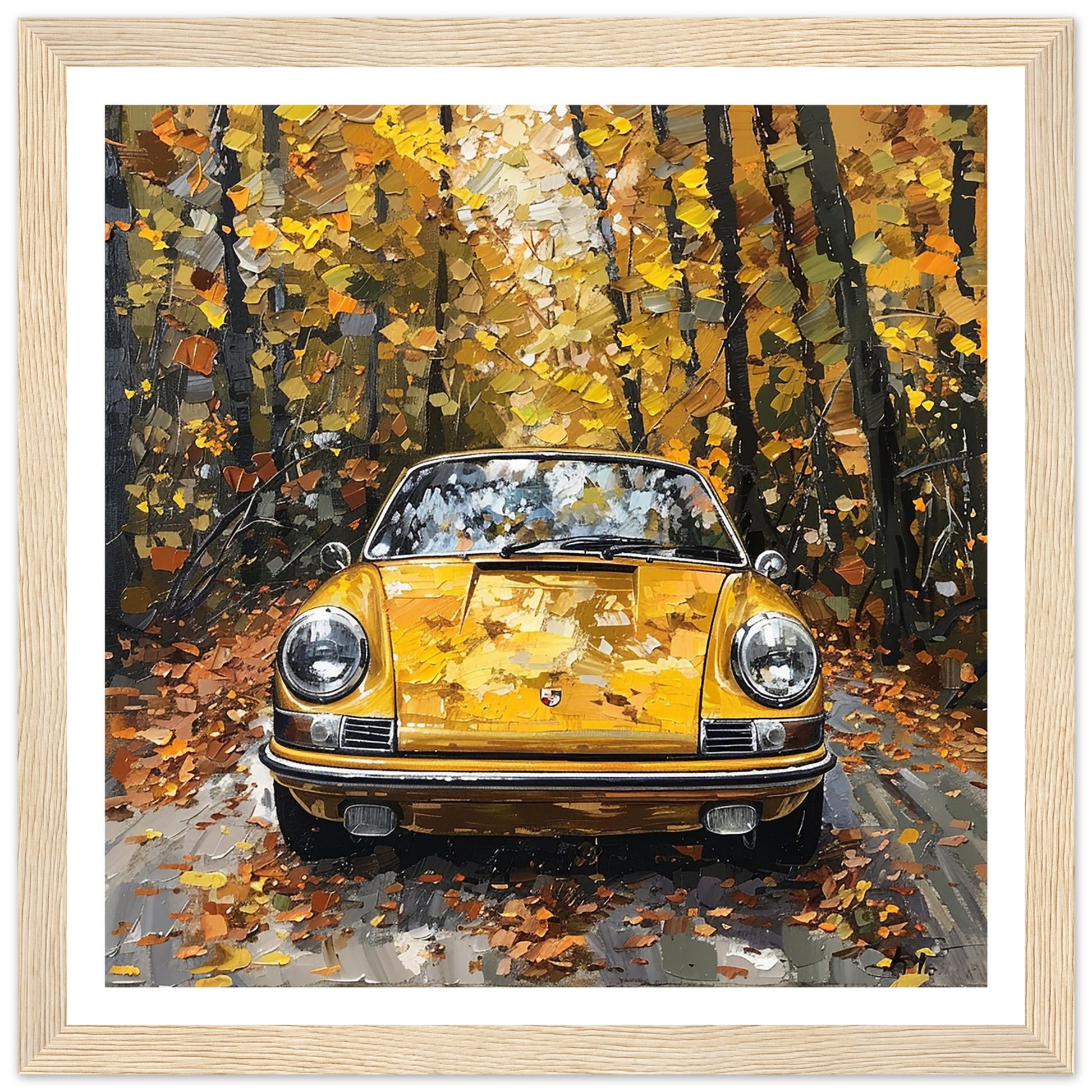 Classic Porsche 911 Limited Edition Wood Framed Art Print | By Print Room Ltd