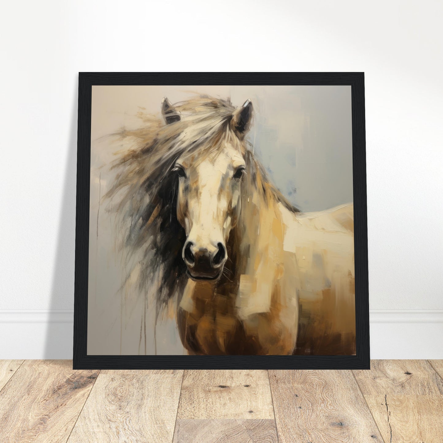 Horse Majesty Art Print #36 - Print Room Ltd Dark wood frame 30x30 cm / 12x12"