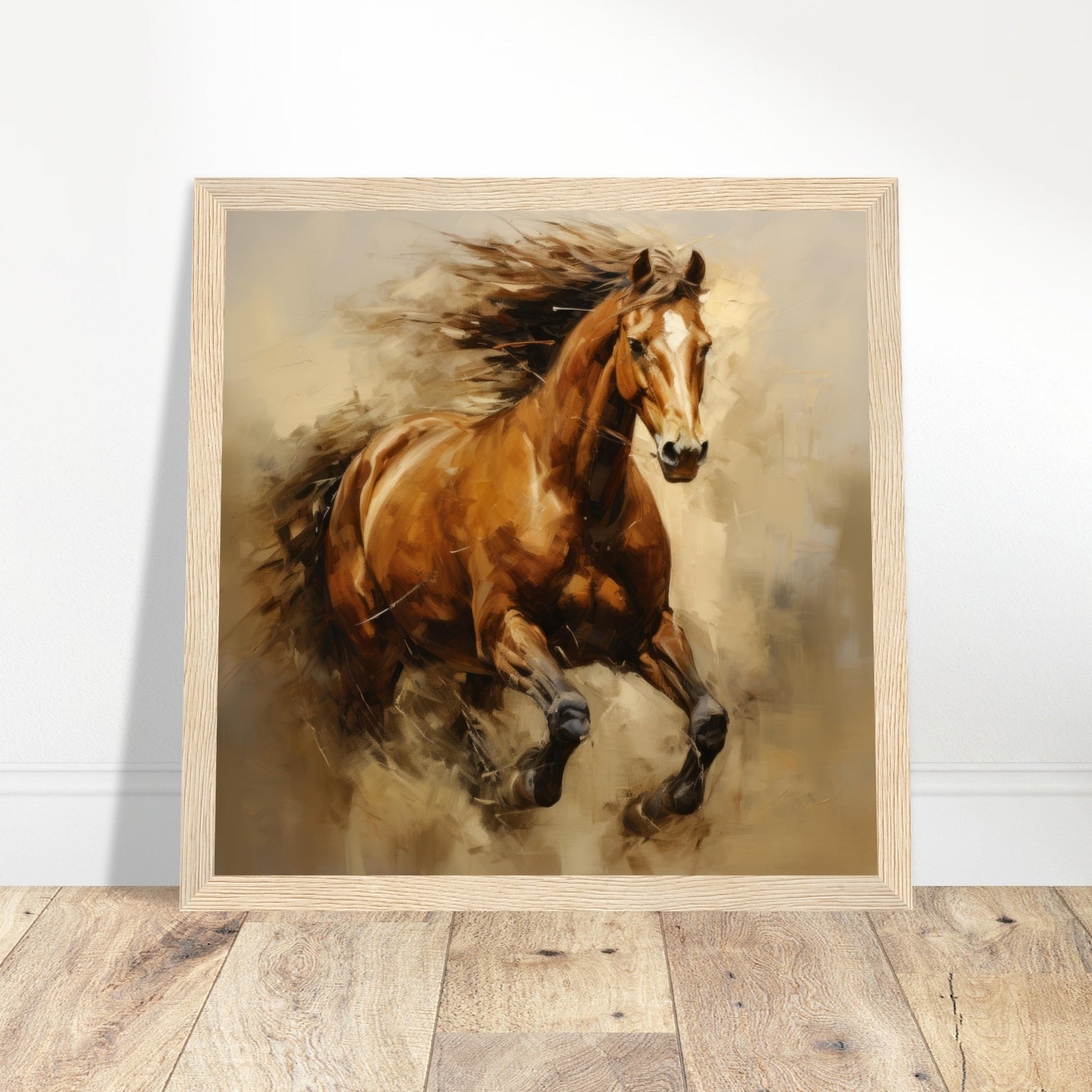 Equine Art #17 - Print Room Ltd White frame 50x50 cm / 20x20"