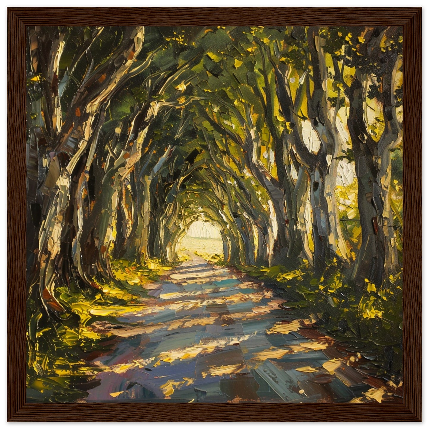 Enchanted Canopy of Dark Hedges dark wood framed art print | By Print Room Ltd