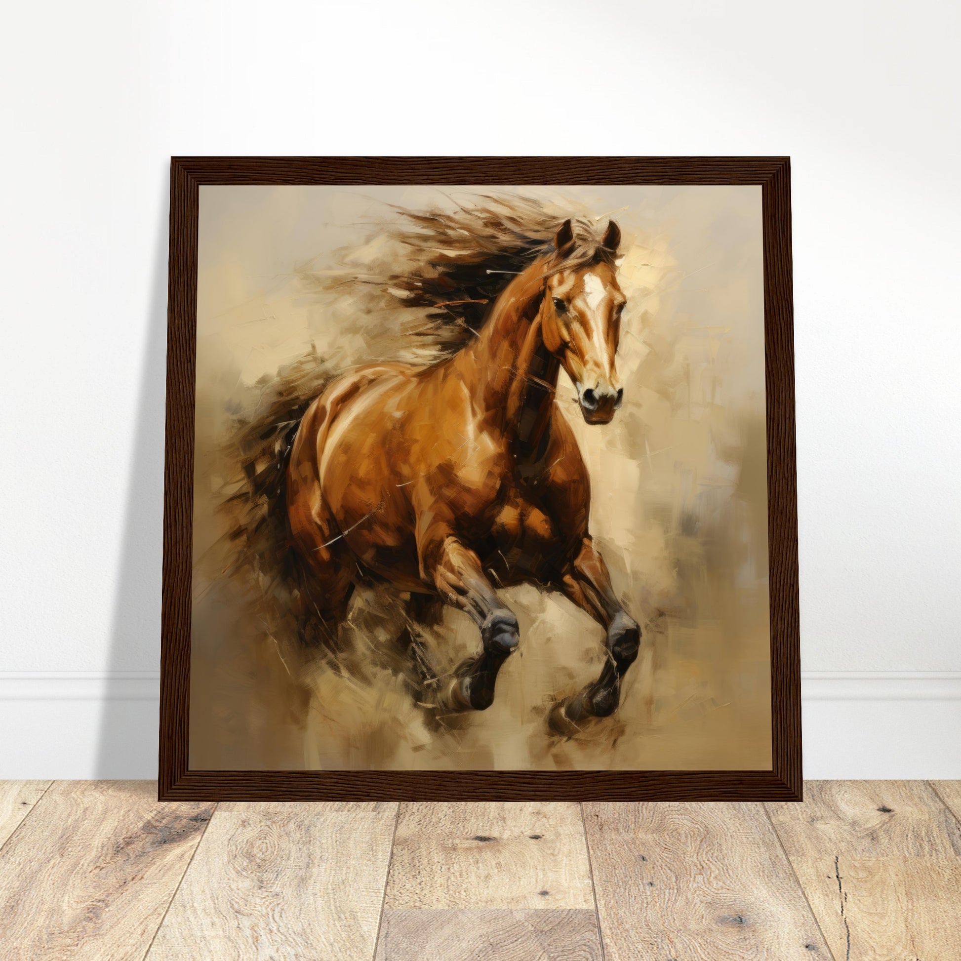 Equine Art #17 - Print Room Ltd Black frame 30x30 cm / 12x12"