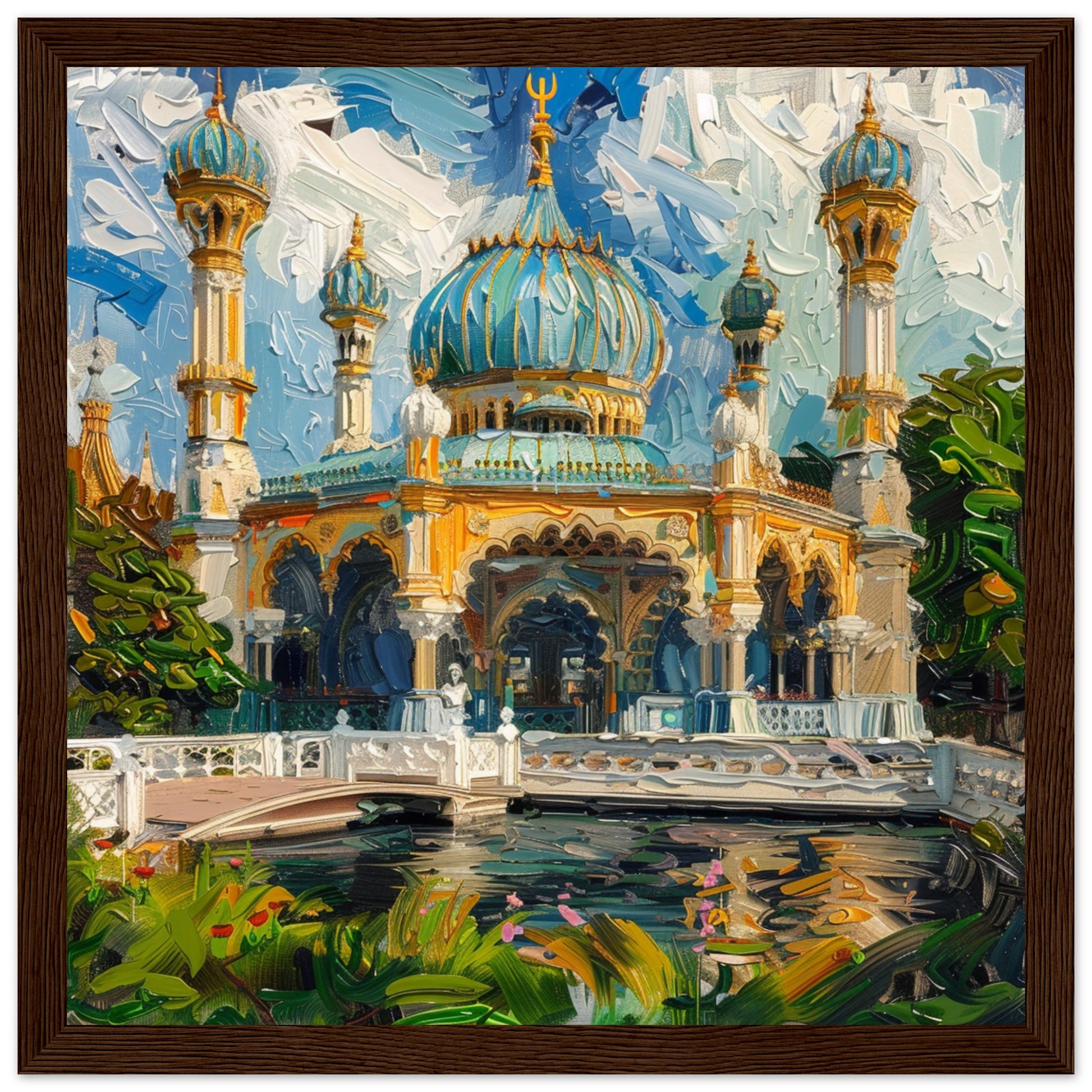 Royal Pavilion Brighton: Architectural Brilliance dark wood framed art print | By Print Room Ltd