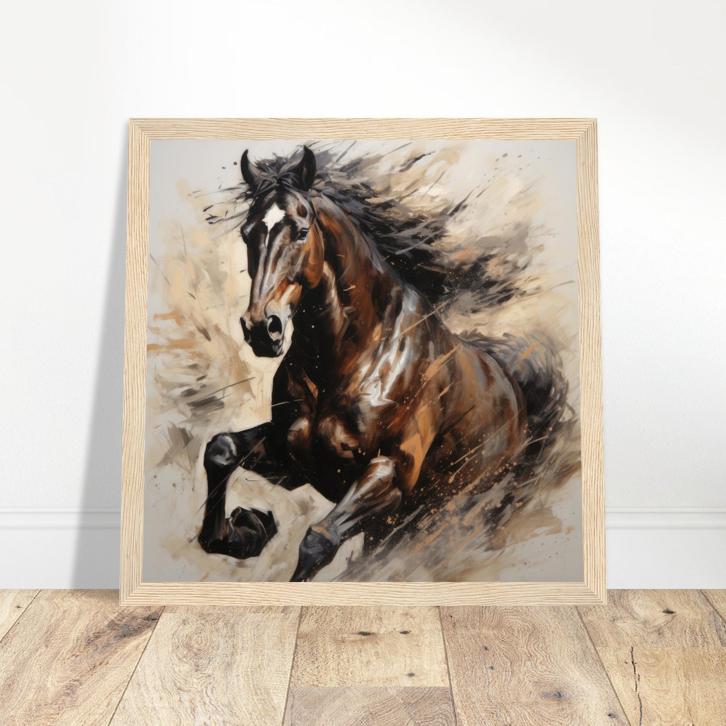 Horse Majesty #28 - Print Room Ltd Wood frame 50x50 cm / 20x20"