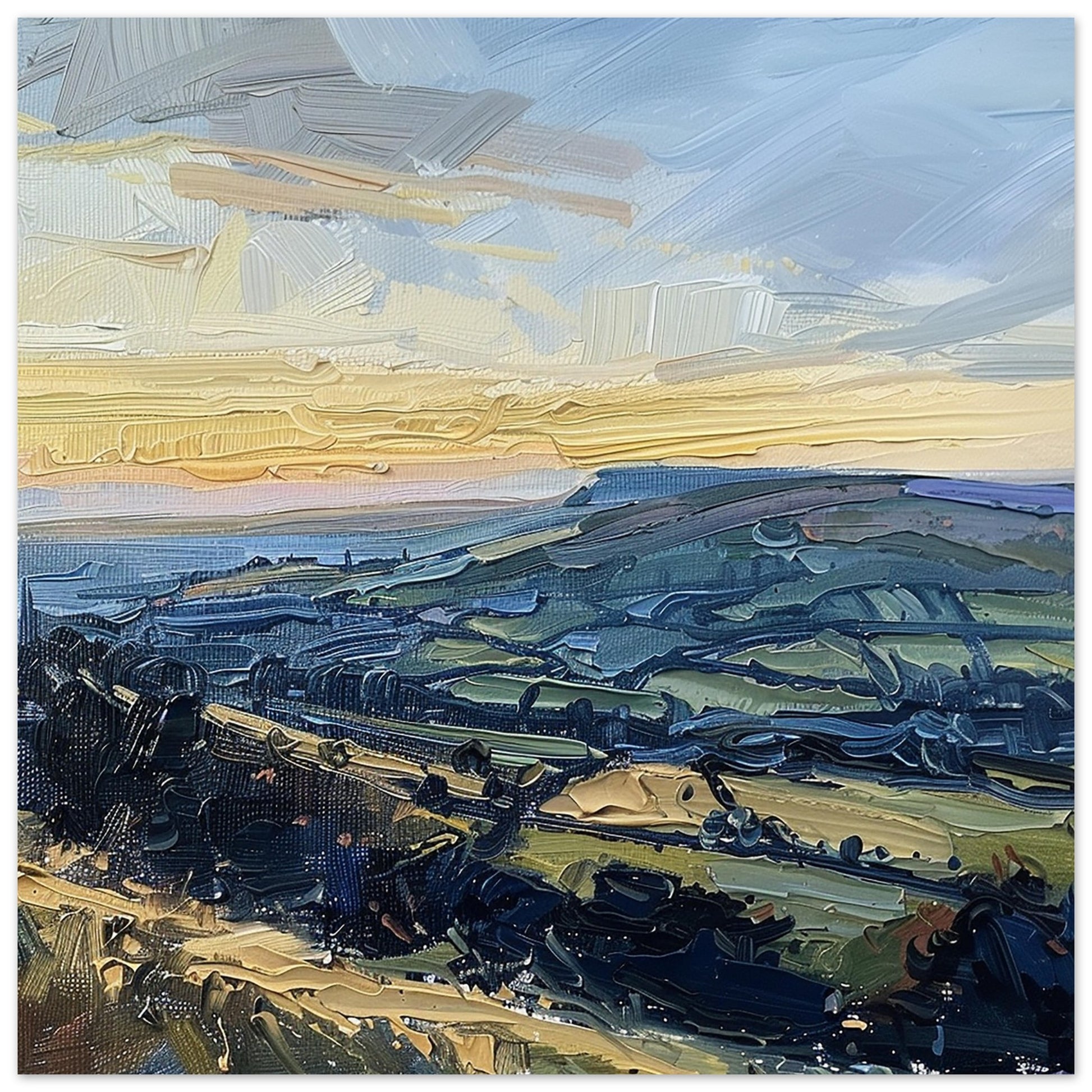 Twilight Tapestry: Dusk over Glossop art print | by Print Room Ltd