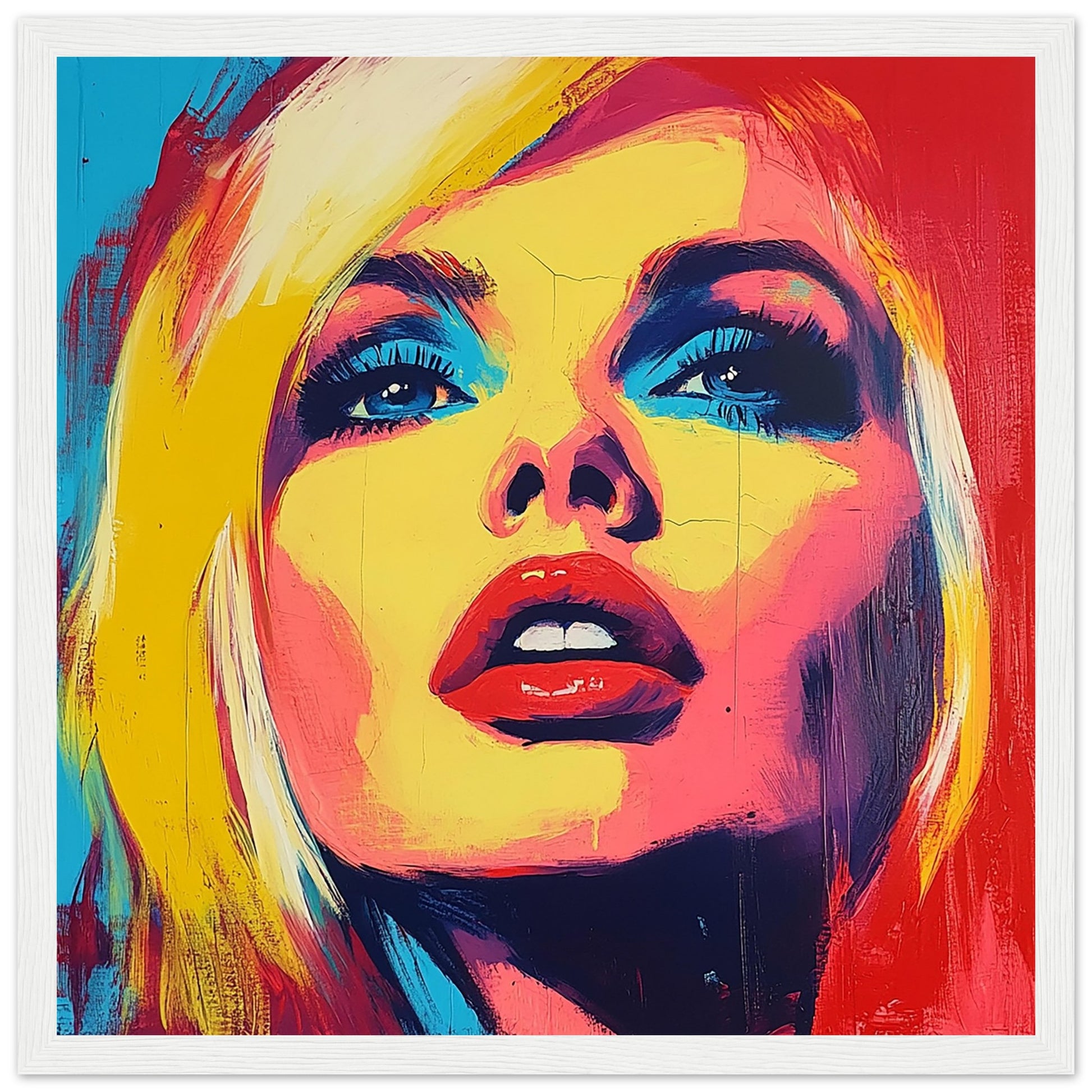 Debbie Harry Pop Art Print White Frame