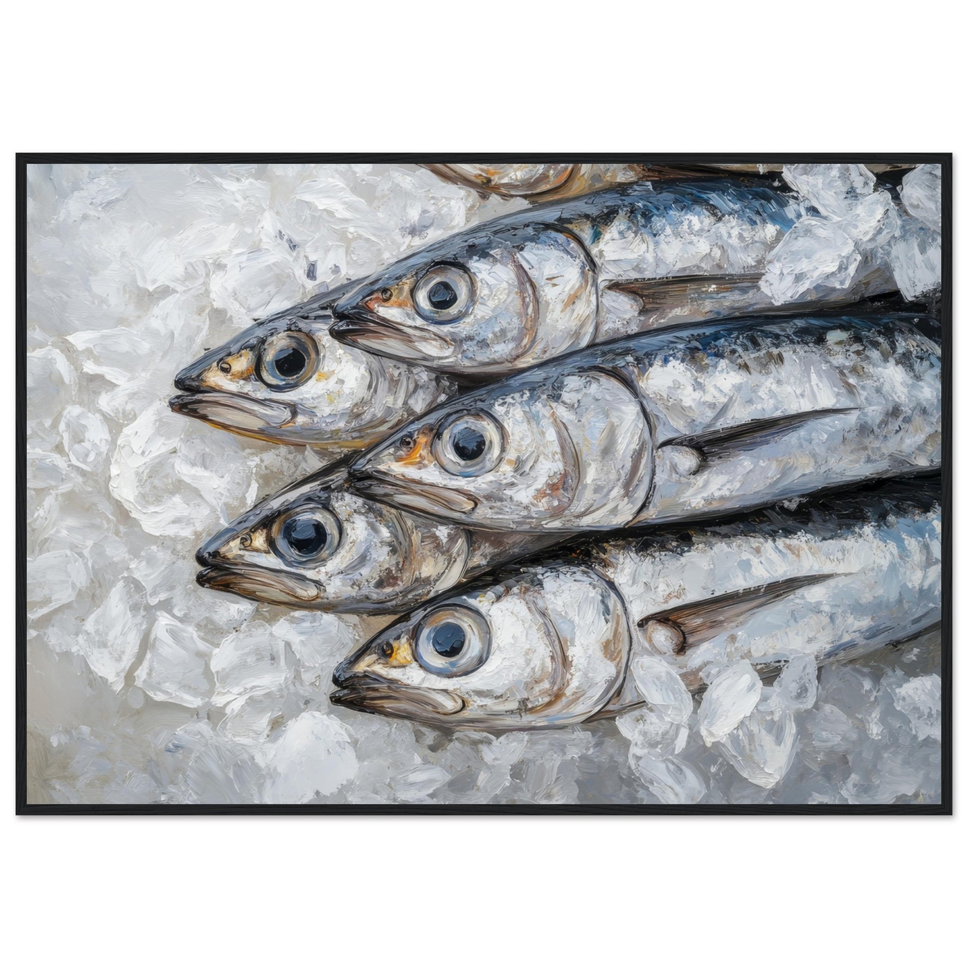 Fresh Catch Art Print Black Frame