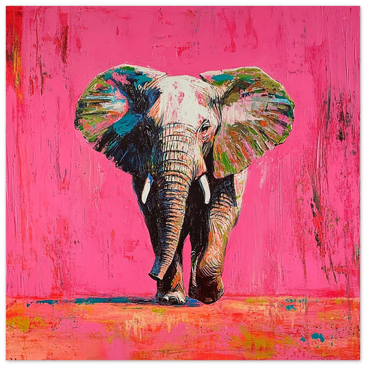 Vibrant African Elephant Art Print