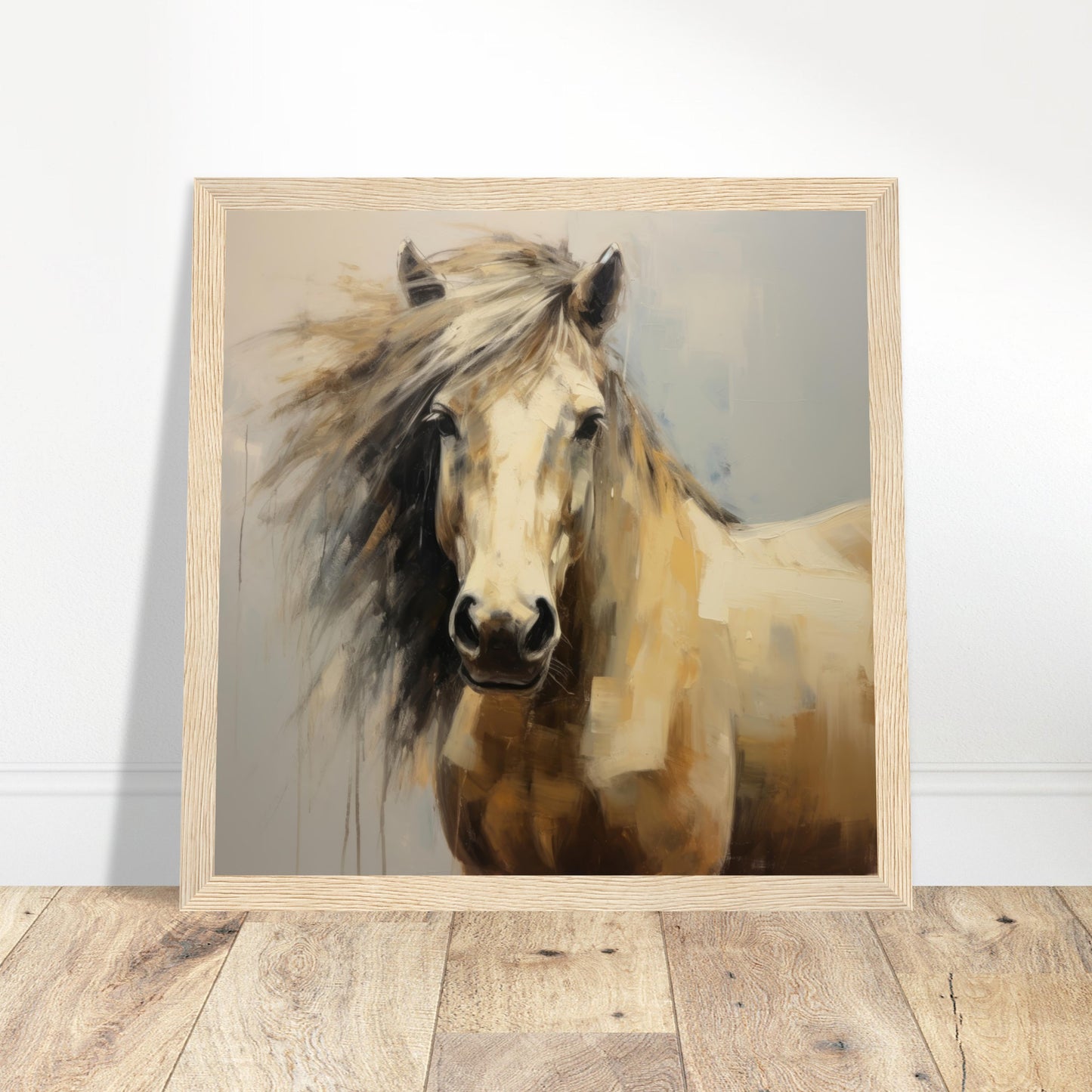 Horse Majesty Art Print #36 - Print Room Ltd Wood frame 30x30 cm / 12x12"