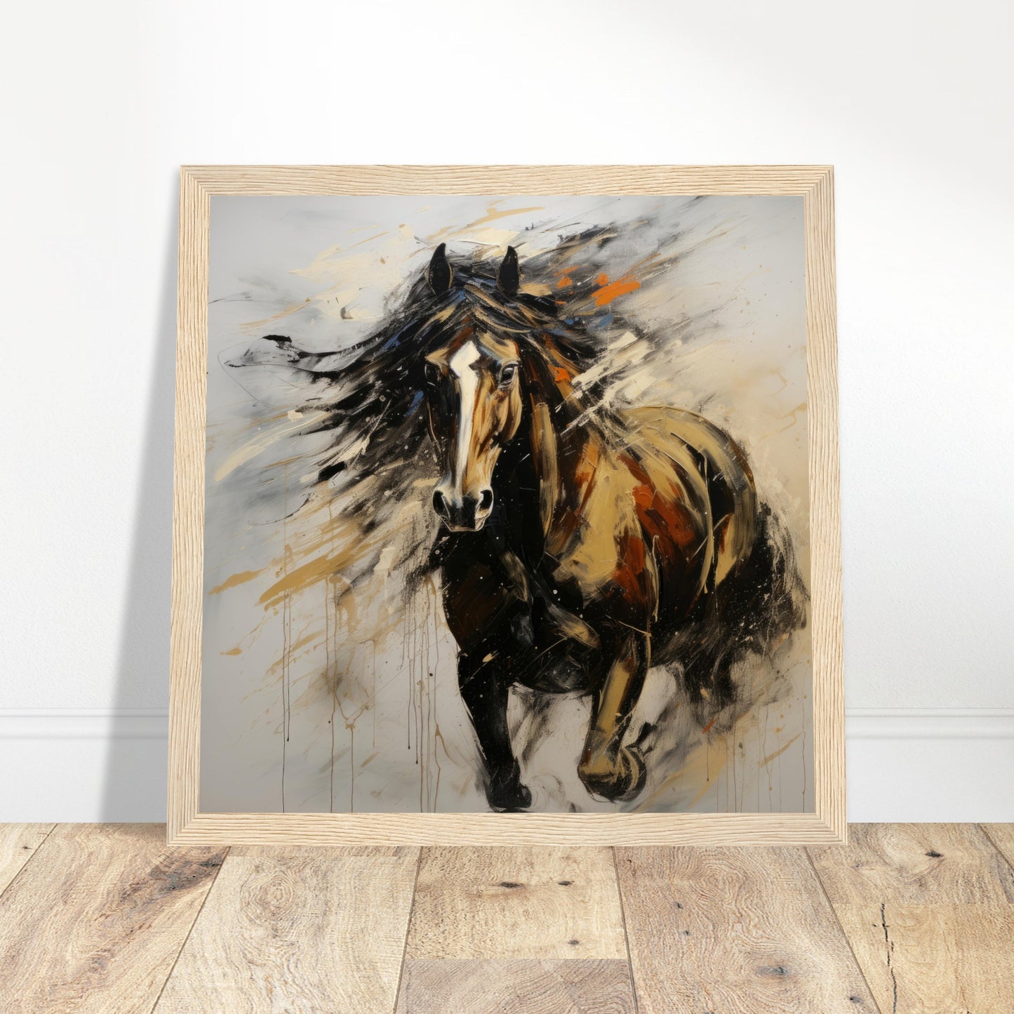 Equine Elegance print #33 - Print Room Ltd Black frame 70x70 cm / 28x28"