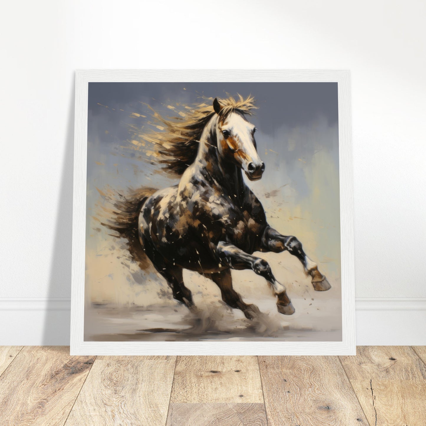 Horse Grace Artwork #34 - Print Room Ltd Dark wood frame 50x50 cm / 20x20"