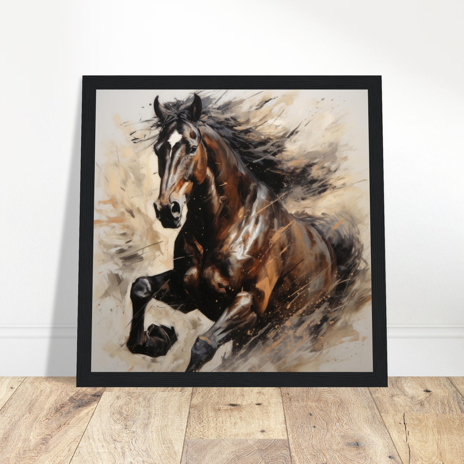 Horse Majesty #28 - Print Room Ltd Wood frame 70x70 cm / 28x28"