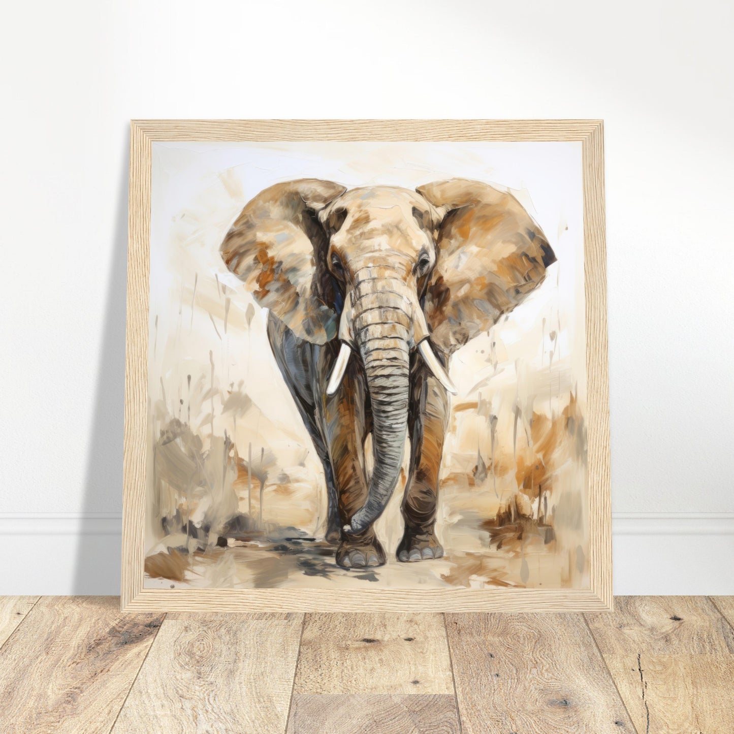 Elephant Art Print - Print Room Ltd No Frame Selected 30x30 cm / 12x12"